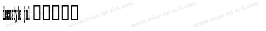decostyle jnl字体转换